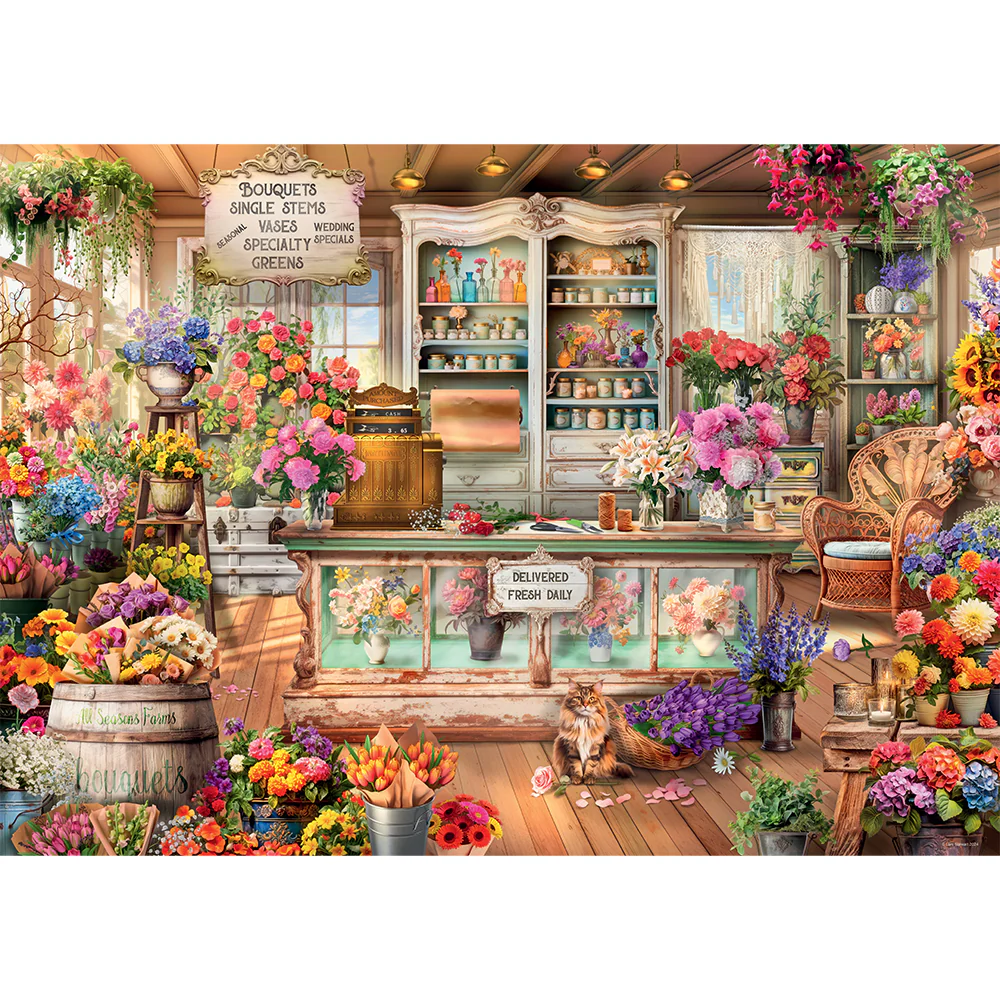 All Seasons Flower Shop 1000 Pc Puzzle - Image 6