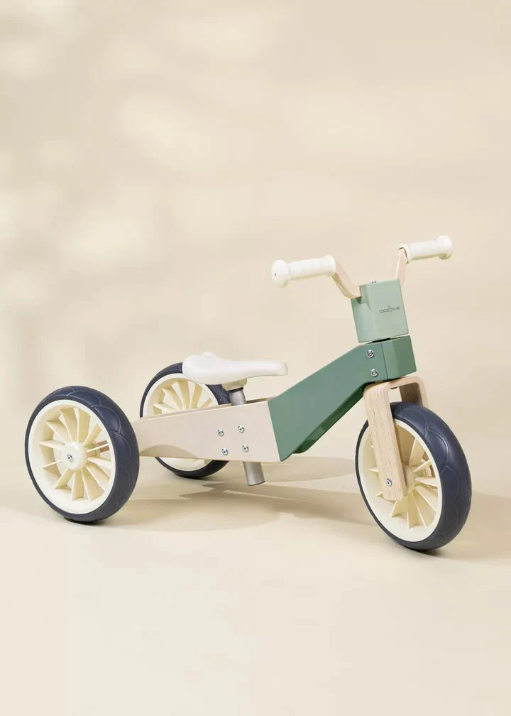 Coco Village Seafoam 3-in-1 Wooden Balance Bike - Image 4
