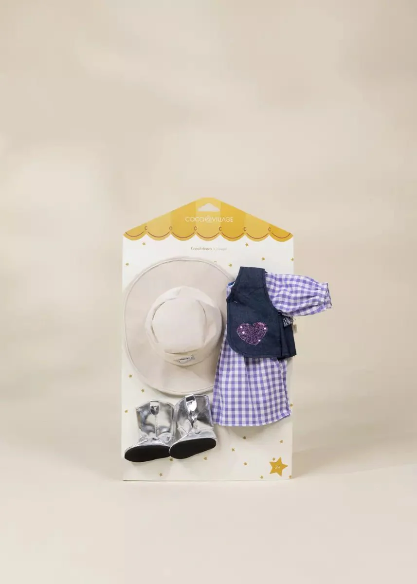 Coco Friends 22" Kids Play Doll Clothing Set – Cowgirl - Image 4