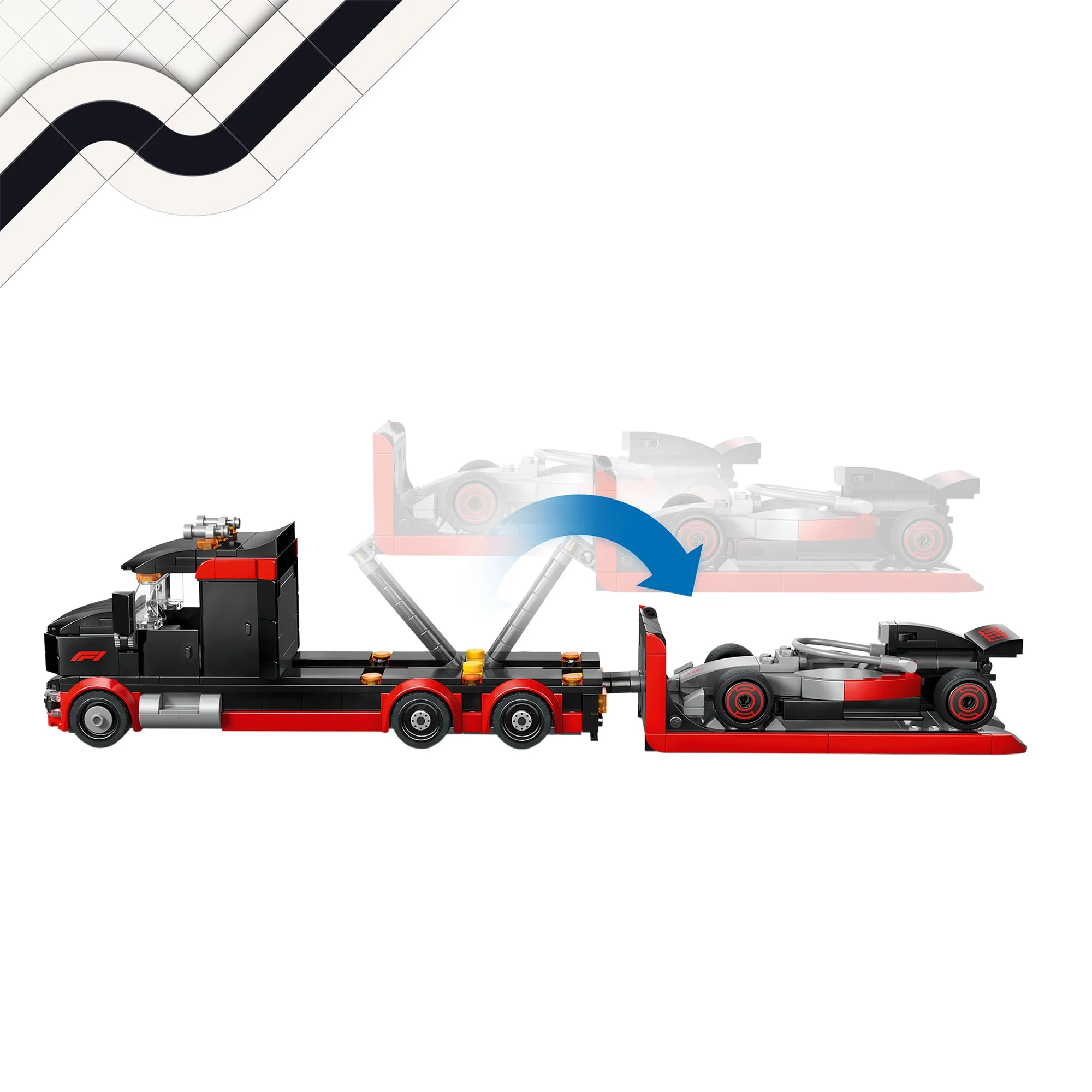 LEGO City F1 Display Truck with Audi F1 Race Car 60493 - Image 3