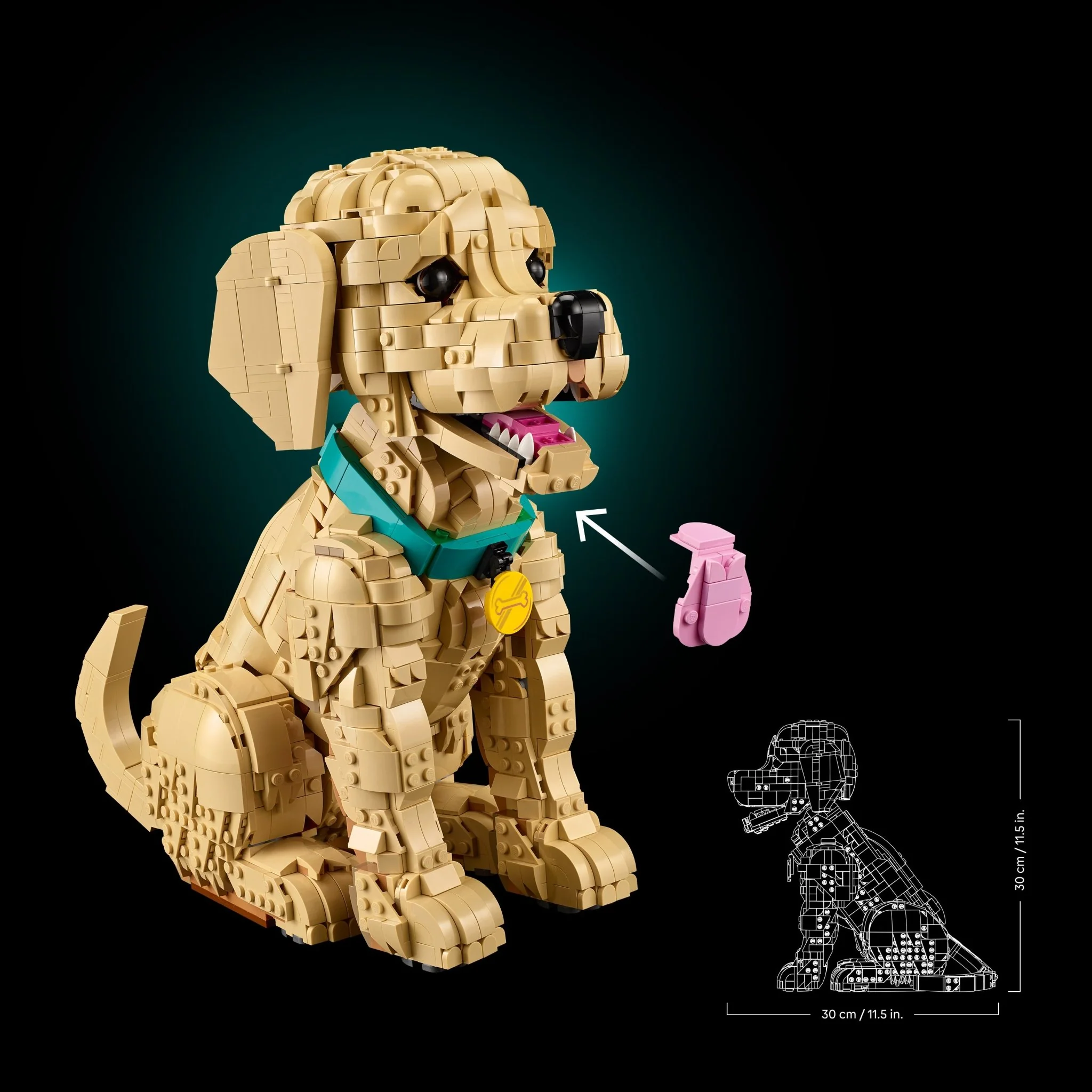 LEGO Icons Golden Retriever Puppy - Building Set 11384 - Image 5