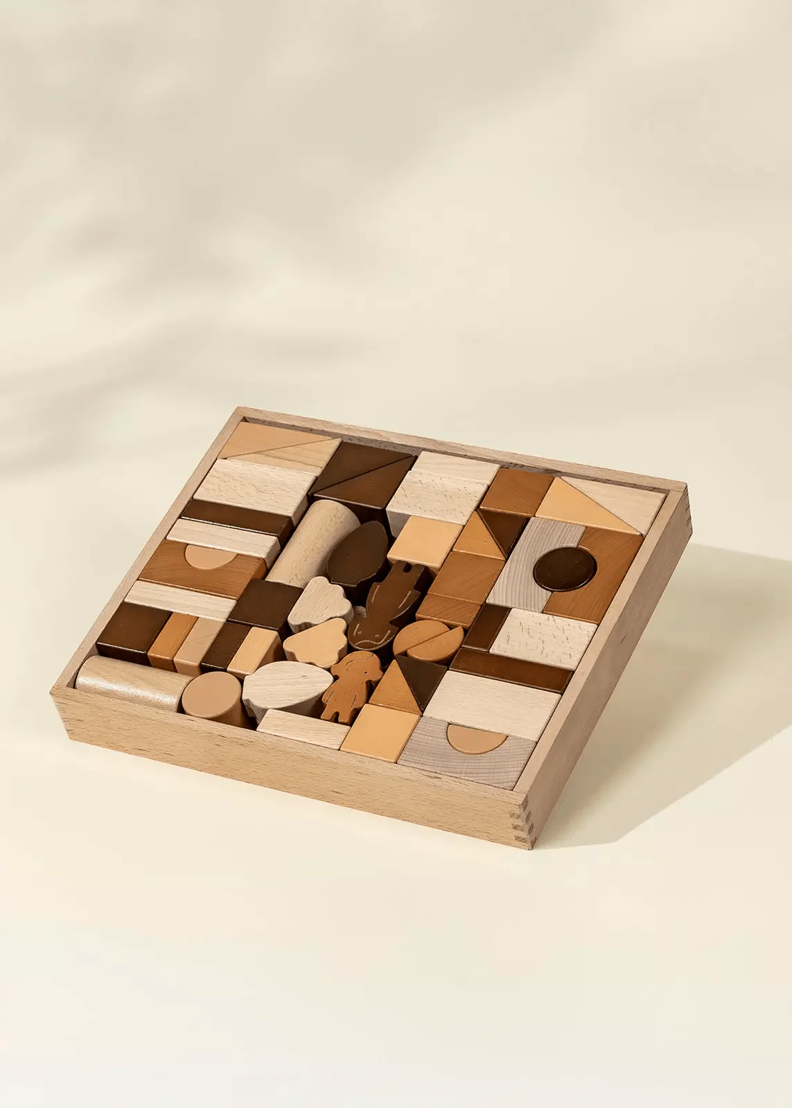 Premium Wooden Construction Blocks Set - 56pcs - Image 2