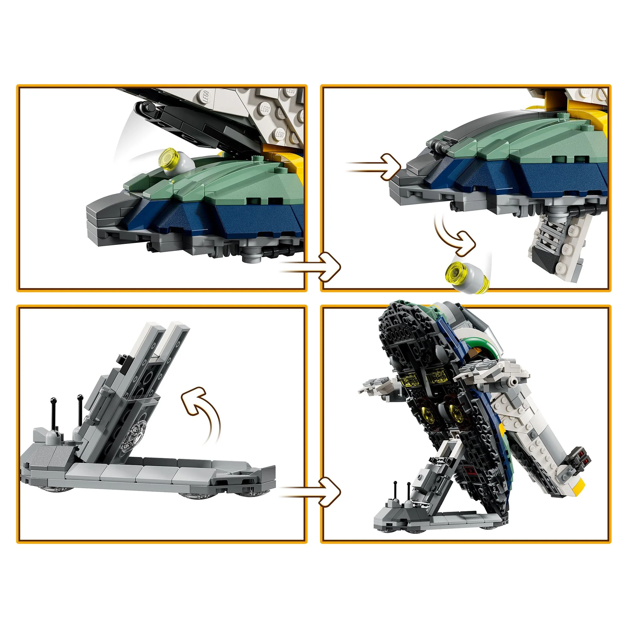 LEGO® Star Wars: Attack of the Clones™ Jango Fett’s Starship Set 75433 - Image 4