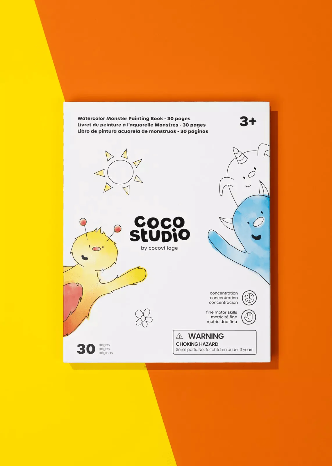 Coco Studio Watercolor Monster Painting Book - 30 pages - Image 3