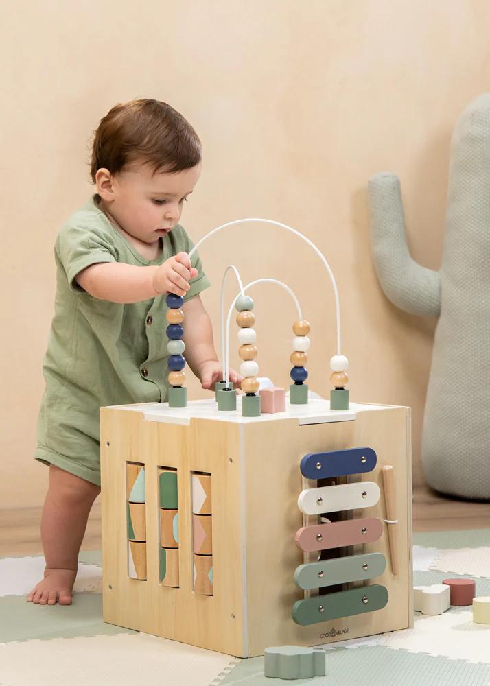 Coco Village Wooden Activity Cube - Image 3