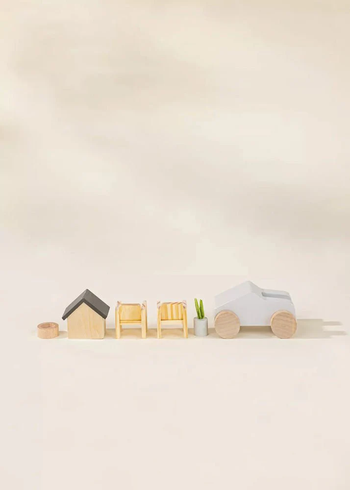 Coco Village Wooden Doll House Outdoor Furniture (8pcs) - Image 4